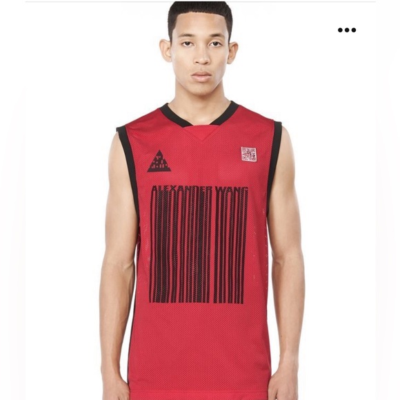 ALEXANDER WANG 🖤 BARCODE Basketball Jersey sz men’s 50 - Picture 10 of 10
